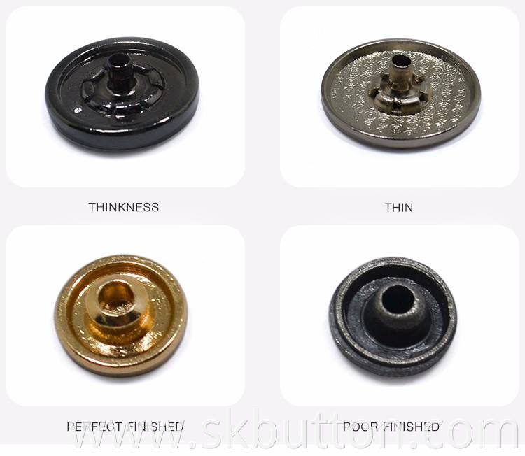 Sanko Custom made alloy classical button for jackets and jeans coat factory sale directly